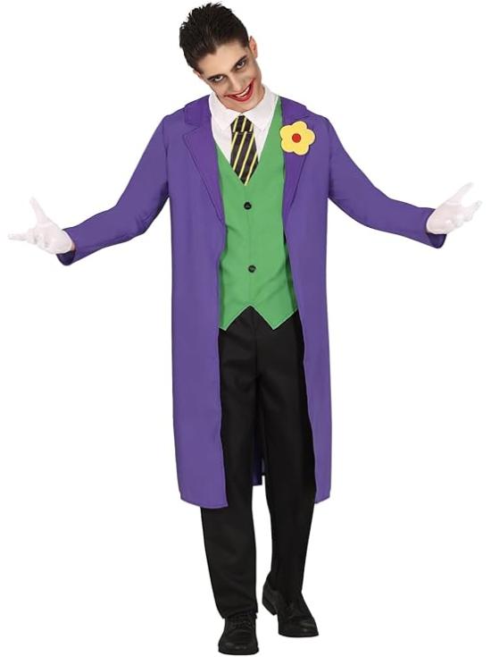 Disfraz Joker para Adulto Hombre – Gabardina, Chaleco, Corbata y Camisa