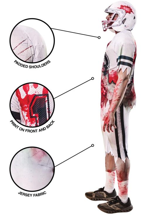 Disfraz Jugador de Fútbol Americano Zombie Hombre