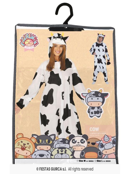 Disfraz Kigurumimi Vaca con Capucha para Adulto