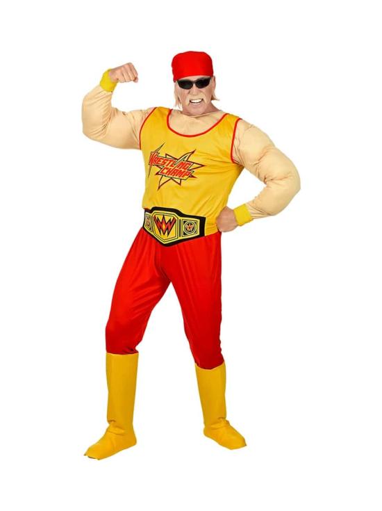 Disfraz Luchador Wrestling Hulk Hogan talla adulto
