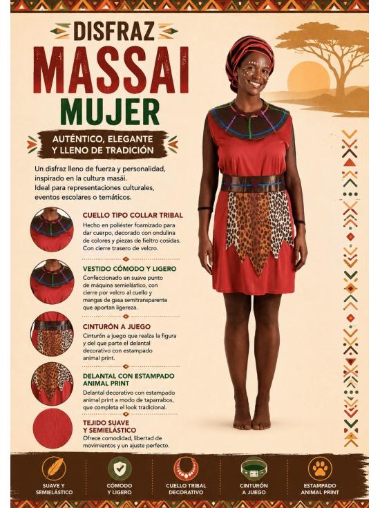 Disfraz Massai Mujer