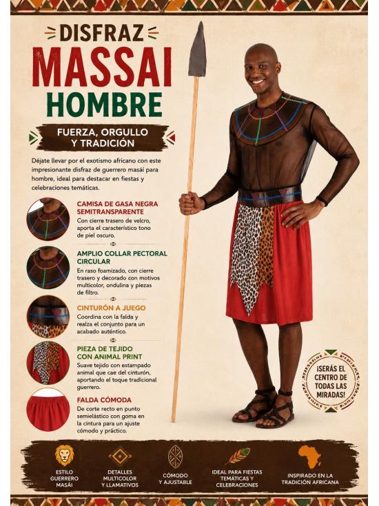 Disfraz Massai para Hombre