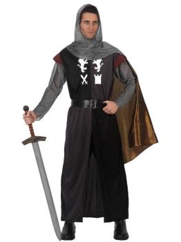 Disfraz Medieval Caballero Cristiano Gris para Adulto