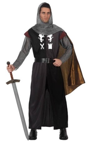 Disfraz Medieval Caballero Cristiano Gris para Adulto