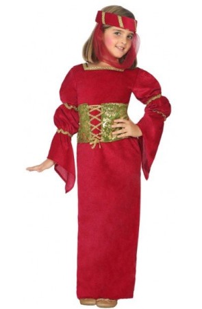 Disfraz Medieval Lady Ginebra Corte para Niña