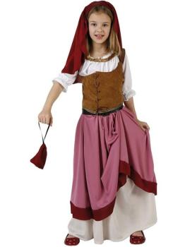 Disfraz Mesonera o Lavadera Medieval para niña
