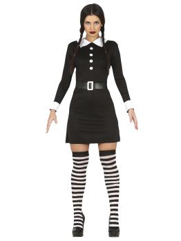 Disfraz Miercoles Addams económico adulta