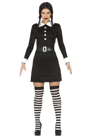 Disfraz Miercoles Addams económico adulta