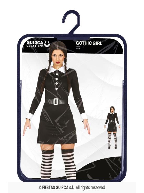 Disfraz Miercoles Addams económico adulta