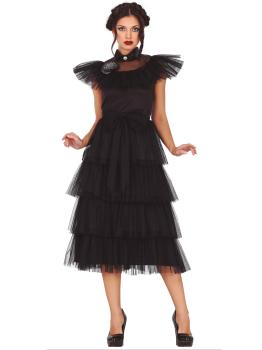 Disfraz Miércoles Addams Vestido Fiesta mujer