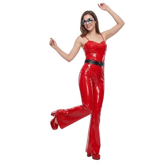 Disfraz Mono Mujer Groovy años 70 Wallpaper adulta