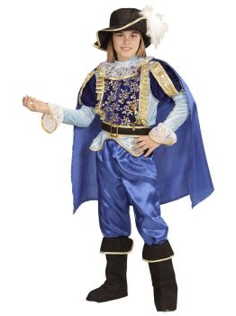 Disfraz Mosquetero Azul Corte  niño