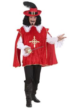 Disfraz Mosquetero Rojo Corte Real hombre