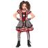Disfraz “Muñeca Arlequín” para niña – vestido con lazo, gargantilla y guantes