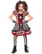 Disfraz “Muñeca Arlequín” para niña – vestido con lazo, gargantilla y guantes