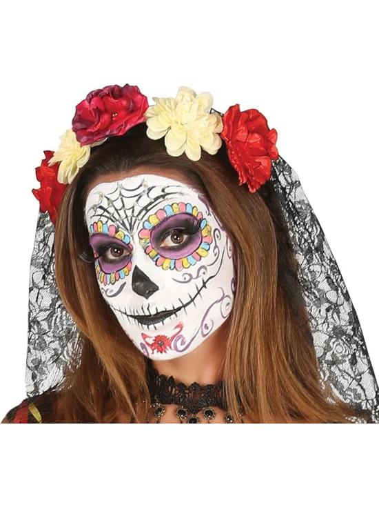 Disfraz Mujer Catrina Sexy Colorida Lady Muerte Mexicana