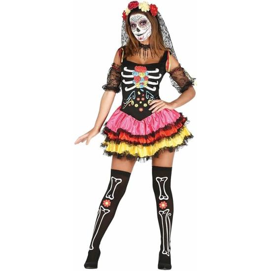 Disfraz Mujer Catrina Sexy Colorida Lady Muerte Mexicana Disfraz Mujer Catrina Sexy Colorida Lady Muerte Mexicana
