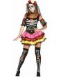 Disfraz Mujer Catrina Sexy Colorida Lady Muerte Mexicana