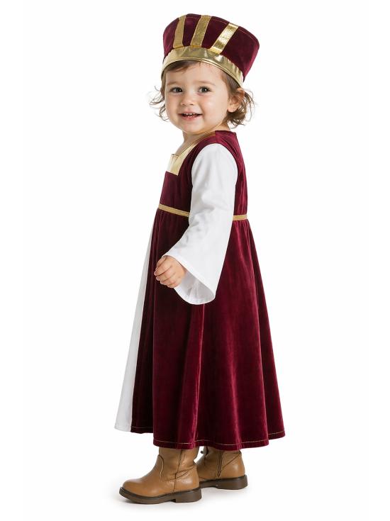 Disfraz Niña Medieval Bebé – Vestido y Tocado | DisfracesTuyYo