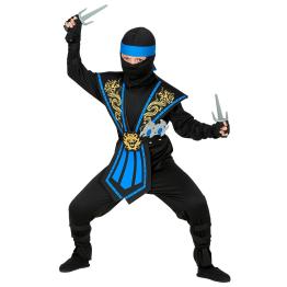 Disfraz Ninja Azul para niño con Set de Armamento