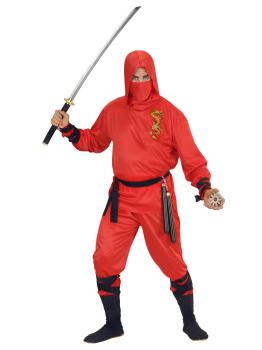 Disfraz Ninja Master Rojo para adulto