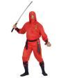 Disfraz Ninja Master Rojo para adulto