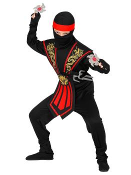 Disfraz Ninja Rojo para niño con Set de Armamento