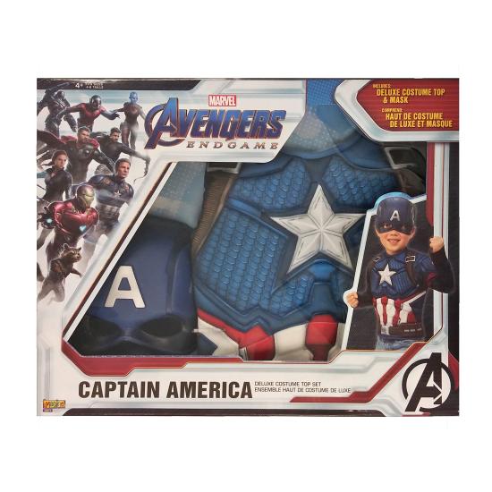 Disfraz Niño Capitán América Endgame Pecho y Máscara Rubies Disfraz Niño Capitán América Endgame Pecho y Máscara Rubies