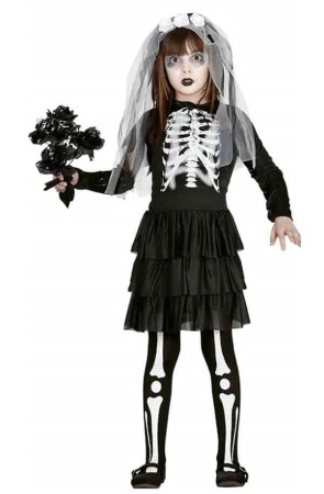 Disfraz Novia Esqueleto Velo niña