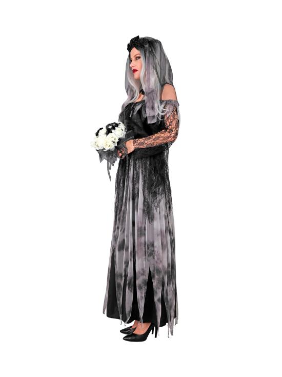 Disfraz “Novia Muerta” para mujer – vestido largo con velo