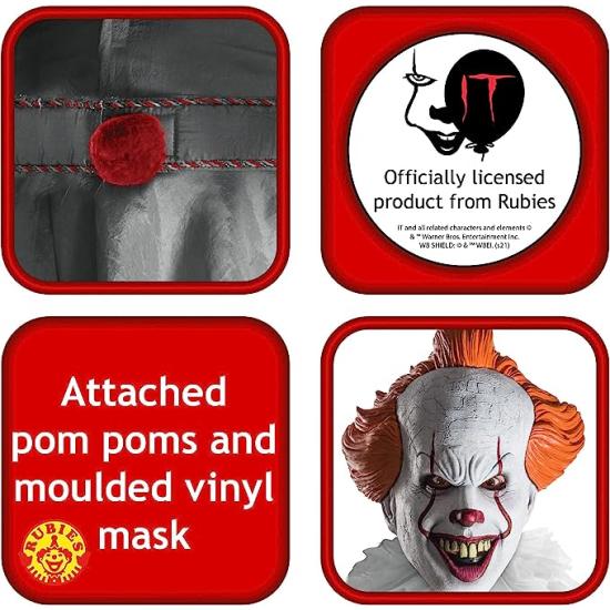 Disfraz oficial de la película IT del payaso Pennywise