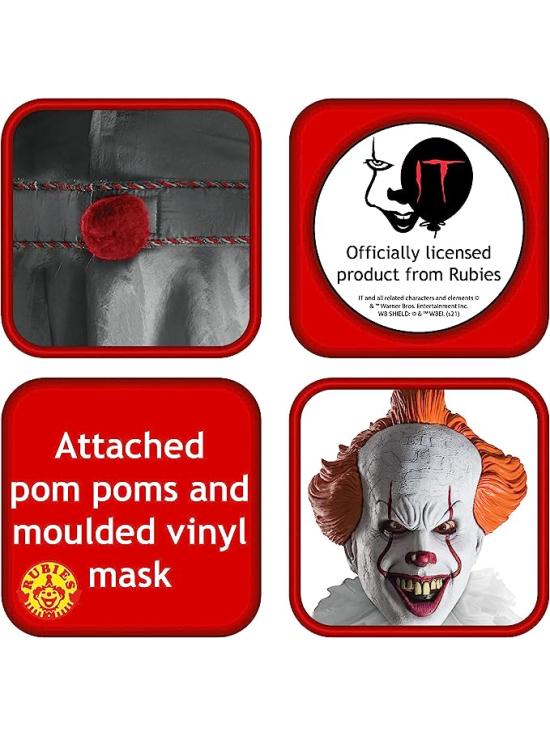 Disfraz oficial de la película IT del payaso Pennywise