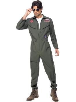 Disfraz Oficial Top Gun Verde para Hombre