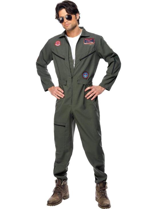 Disfraz Oficial Top Gun Verde para Hombre