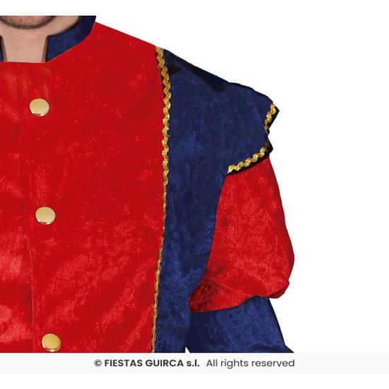 Disfraz Paje azul y granate adultos