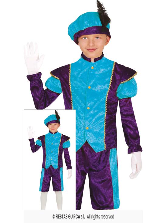 Disfraz Paje Navideño Azul infantil