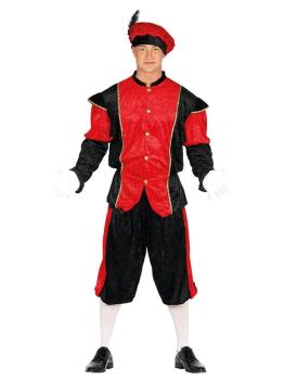 Disfraz Paje Real Rojo económico