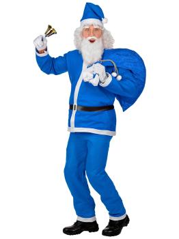 Disfraz de Papá Noel Azul Super Económico Talla Única