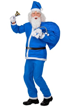Disfraz Papá Noel Azul Super Económico Talla Única
