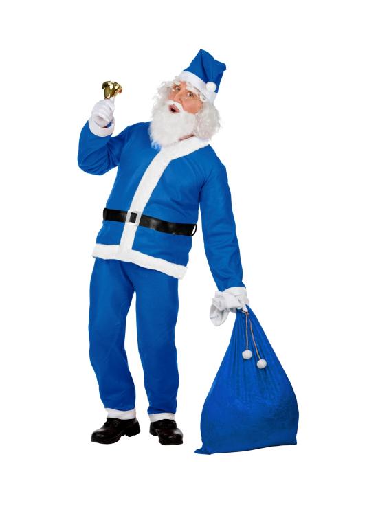Disfraz de Papá Noel Azul Super Económico Talla Única
