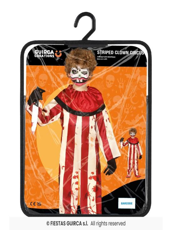 Disfraz Payaso Asesino Rayas infantil