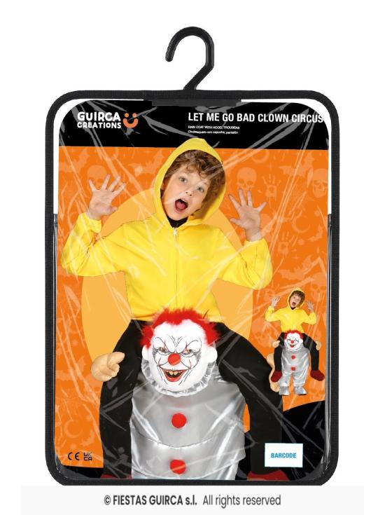 Disfraz Payaso Asesino Secuestrador talla infantil
