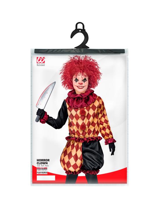 Disfraz Payaso de Terror Infantil – Chaqueta, Gorguera y Pantalones