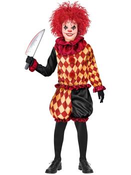 Disfraz Payaso de Terror Infantil – Chaqueta, Gorguera y Pantalones