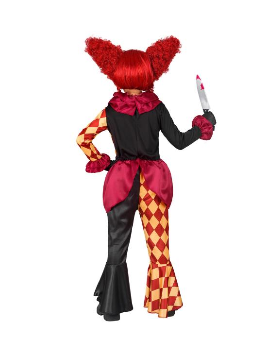 Disfraz Payaso de Terror niña– Chaqueta, Gorguera y Pantalones