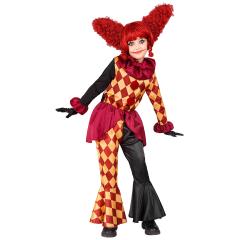 Disfraz Payaso de Terror niña– Chaqueta, Gorguera y Pantalones