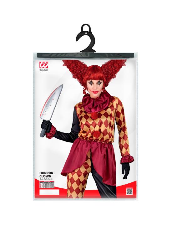 Disfraz Payaso de Terror para Mujer – Chaqueta, Gorguera y Pantalones