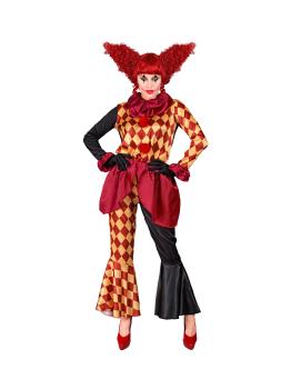 Disfraz Payaso de Terror para Mujer – Chaqueta, Gorguera y Pantalones