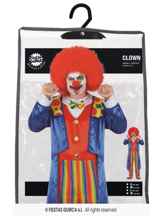 Disfraz Payaso Espectáculo Circo para adulto