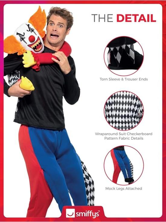 Disfraz payaso secuestro a caballito,